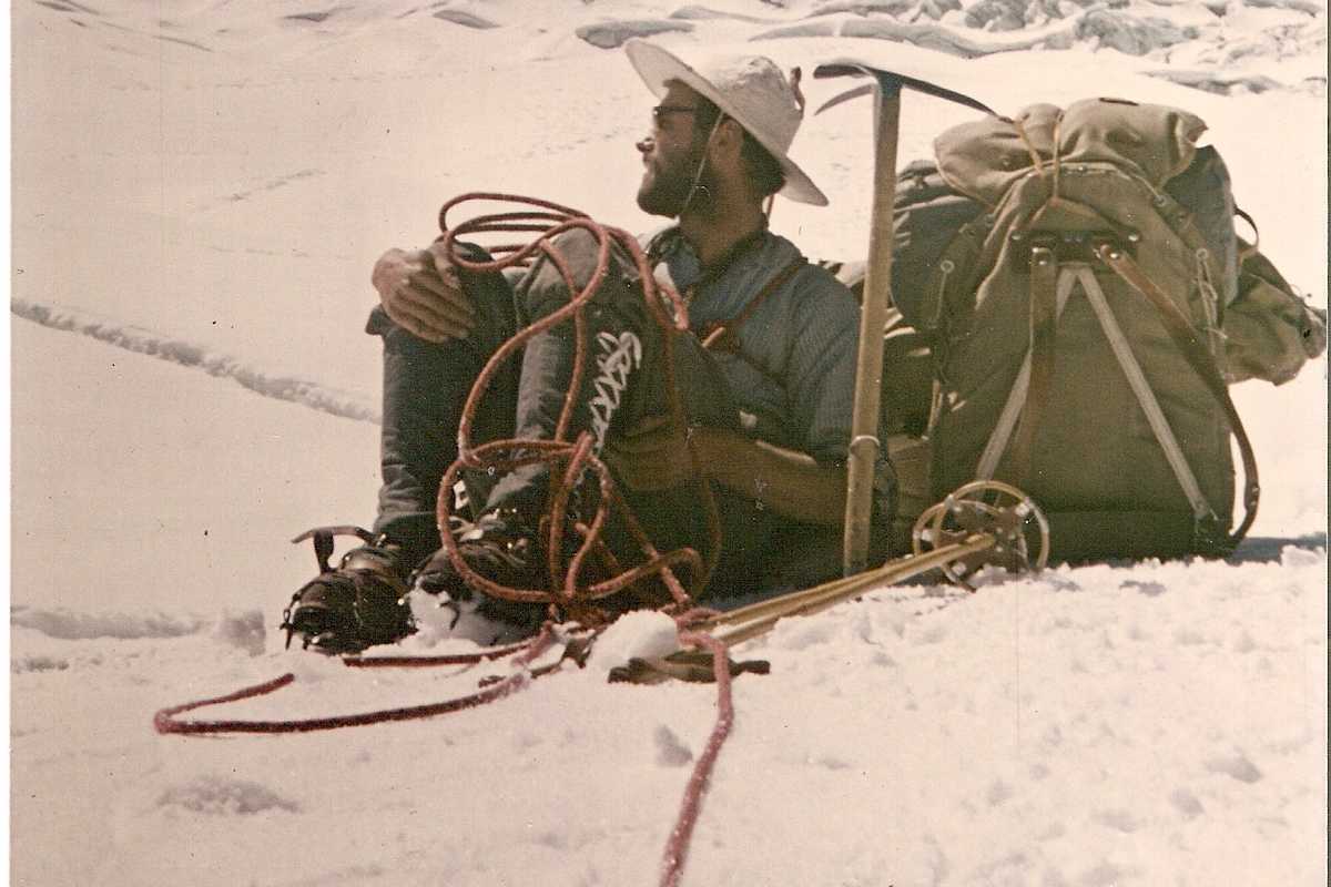 Der junge Hermann Huber in den Bergen dieser Welt 